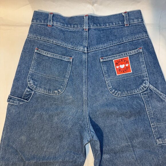 Vintage Mickey For Kids Minnie & Mickey Mouse Jeans Size 14 Embroidered Ribbon - Picture 10 of 10